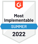 G2 Award for Most Implementable Fundraising Software in Summer 2022